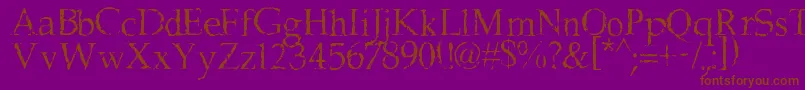 FrankBlack Font – Brown Fonts on Purple Background