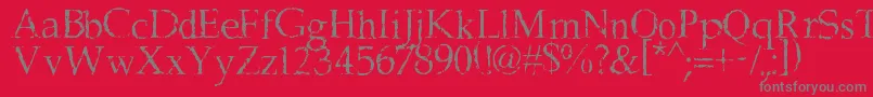 FrankBlack Font – Gray Fonts on Red Background