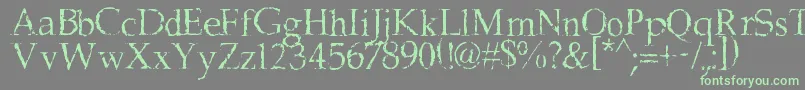 FrankBlack Font – Green Fonts on Gray Background