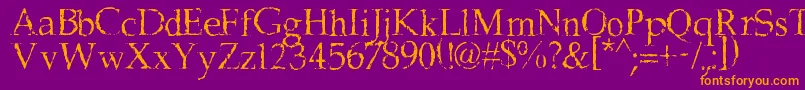 FrankBlack Font – Orange Fonts on Purple Background