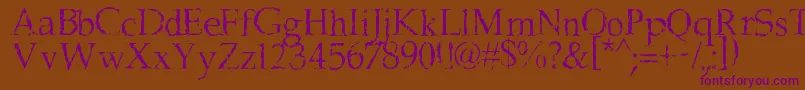 FrankBlack Font – Purple Fonts on Brown Background