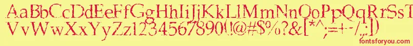 FrankBlack Font – Red Fonts on Yellow Background