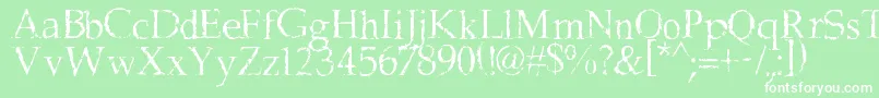 FrankBlack Font – White Fonts on Green Background