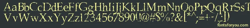 FrankBlack Font – Yellow Fonts on Black Background