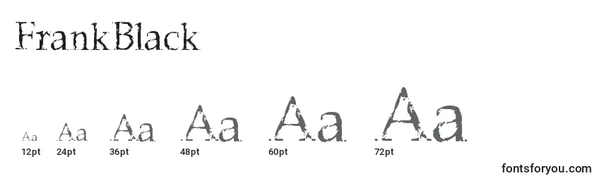 FrankBlack Font Sizes