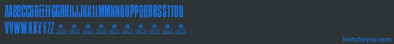 AtlantidaPersonalUse Font – Blue Fonts on Black Background