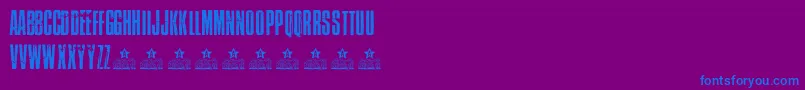 Шрифт AtlantidaPersonalUse – синие шрифты на фиолетовом фоне