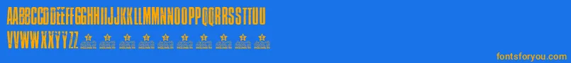 Шрифт AtlantidaPersonalUse – оранжевые шрифты на синем фоне