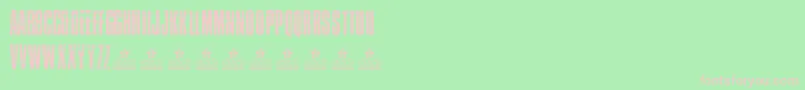 フォントAtlantidaPersonalUse – 緑の背景にピンクのフォント