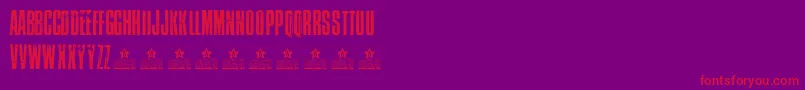 Police AtlantidaPersonalUse – polices rouges sur fond violet