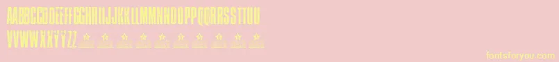 AtlantidaPersonalUse-Schriftart – Gelbe Schriften auf rosa Hintergrund