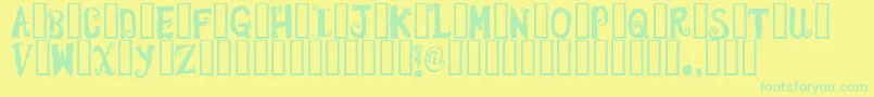 HeyItsRed Font – Green Fonts on Yellow Background