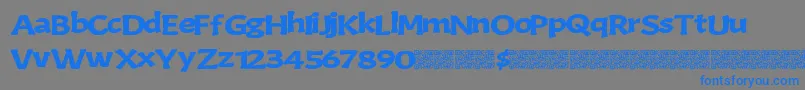 Boneking Font – Blue Fonts on Gray Background