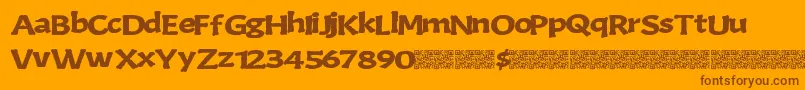 Boneking Font – Brown Fonts on Orange Background