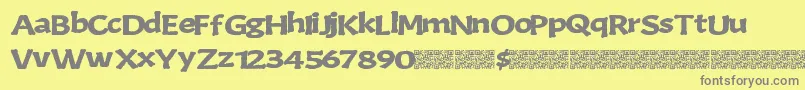 Boneking Font – Gray Fonts on Yellow Background