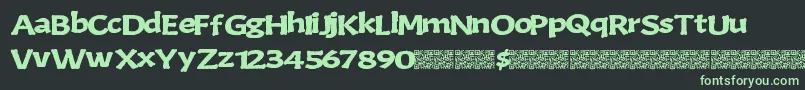 Boneking Font – Green Fonts on Black Background