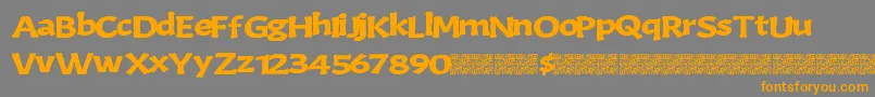 Boneking Font – Orange Fonts on Gray Background