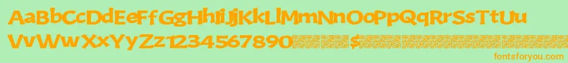 Boneking Font – Orange Fonts on Green Background