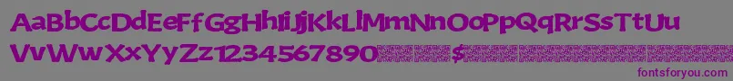 Boneking Font – Purple Fonts on Gray Background