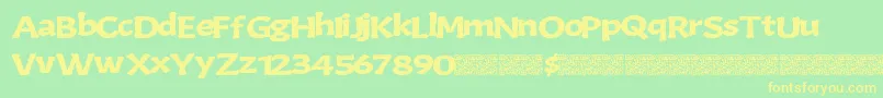 Boneking Font – Yellow Fonts on Green Background