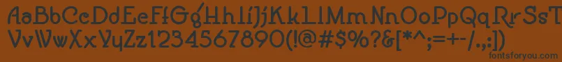 SpeedballNo1NfBold-Schriftart – Schwarze Schriften auf braunem Hintergrund