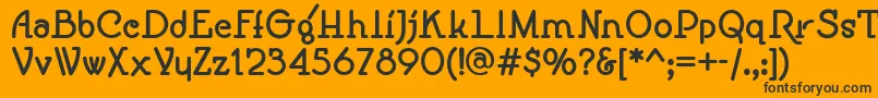 SpeedballNo1NfBold Font – Black Fonts on Orange Background