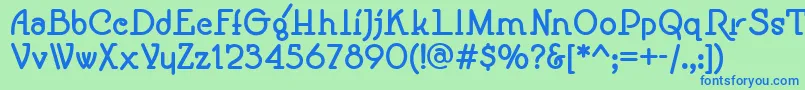 SpeedballNo1NfBold Font – Blue Fonts on Green Background