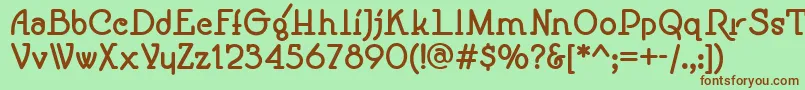 SpeedballNo1NfBold Font – Brown Fonts on Green Background