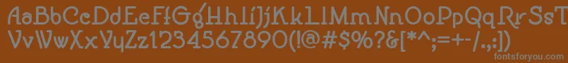 フォントSpeedballNo1NfBold – 茶色の背景に灰色の文字