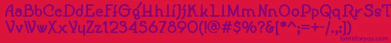 SpeedballNo1NfBold Font – Purple Fonts on Red Background