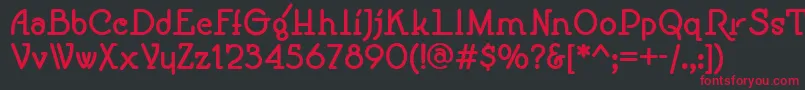 SpeedballNo1NfBold Font – Red Fonts on Black Background