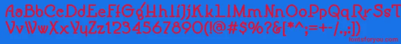 SpeedballNo1NfBold Font – Red Fonts on Blue Background