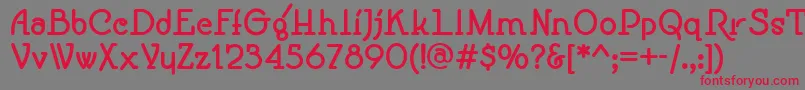 SpeedballNo1NfBold-Schriftart – Rote Schriften auf grauem Hintergrund