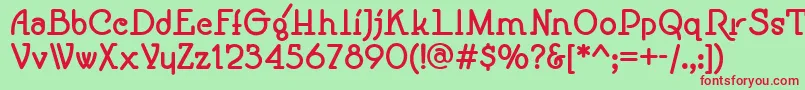フォントSpeedballNo1NfBold – 赤い文字の緑の背景