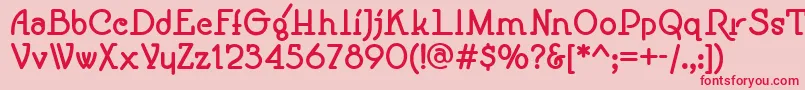 フォントSpeedballNo1NfBold – ピンクの背景に赤い文字