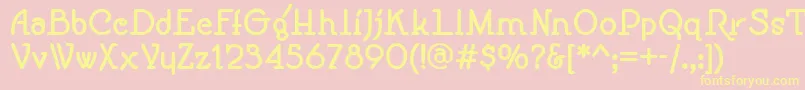 SpeedballNo1NfBold Font – Yellow Fonts on Pink Background