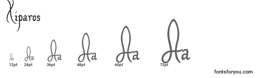 Xiparos Font Sizes
