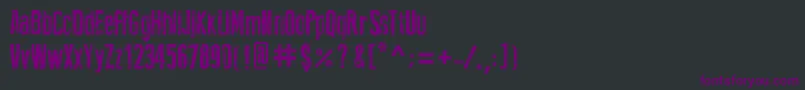 フォントNewPressEroded – 黒い背景に紫のフォント