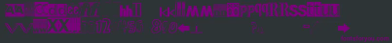 フォントWinbroken – 黒い背景に紫のフォント