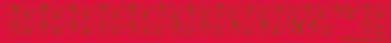 More about TPiyoFont Font TPiyoFont Font – Brown Fonts on Red Background