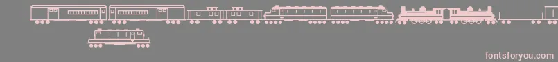 fuente Trains – Fuentes Rosadas Sobre Fondo Gris