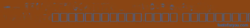 Secret Font – Blue Fonts on Brown Background