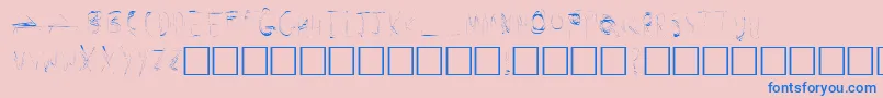 Secret Font – Blue Fonts on Pink Background