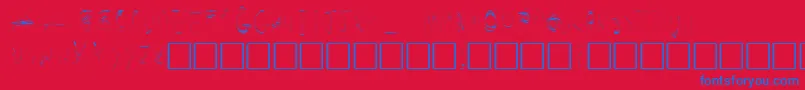 Secret Font – Blue Fonts on Red Background