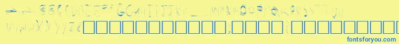 Secret Font – Blue Fonts on Yellow Background
