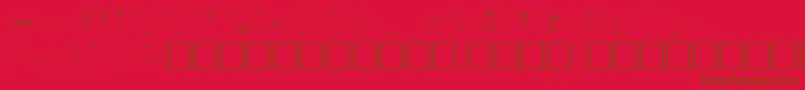 Secret-Schriftart – Braune Schriften auf rotem Hintergrund