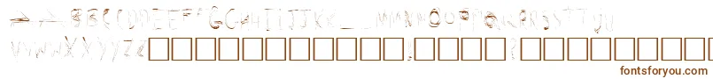 フォントSecret – 白い背景に茶色のフォント