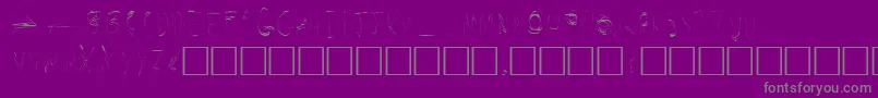 Secret Font – Gray Fonts on Purple Background
