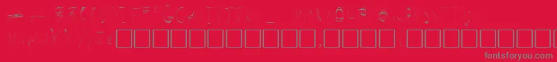 Secret Font – Gray Fonts on Red Background