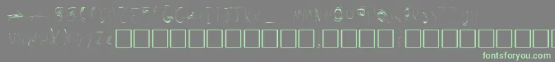 Secret Font – Green Fonts on Gray Background